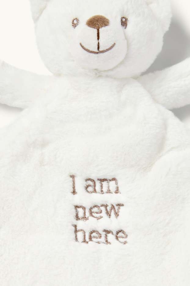 Unisexe - Ourson - doudou bébé - blanc