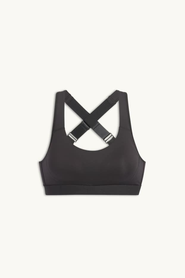 Damen - Funktions-BH - wattiert - 4 Way Stretch - schwarz