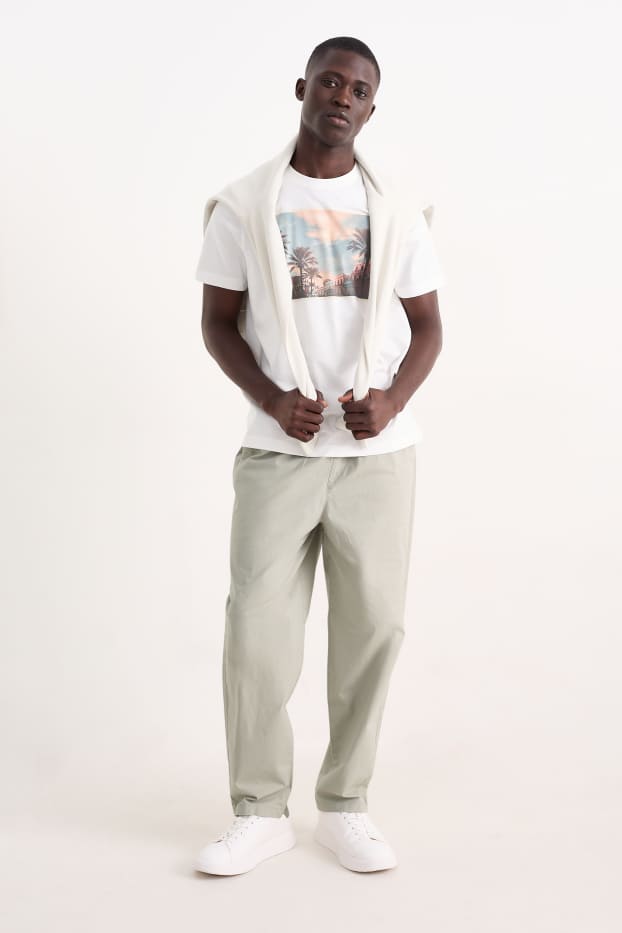 Heren - Chino - tapered fit - grijs