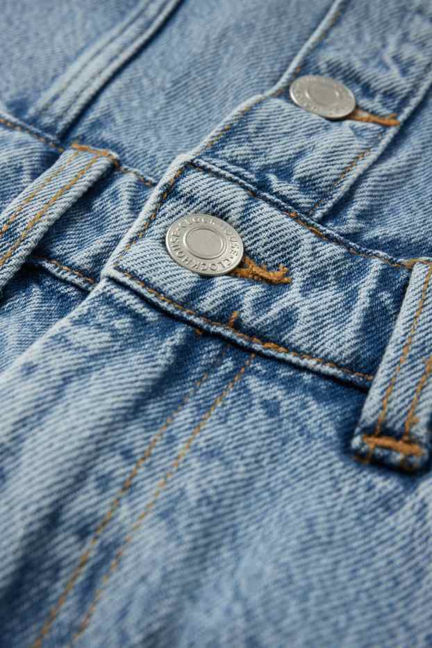 Damen - Jeans-Bandeau-Kleid - helljeansblau