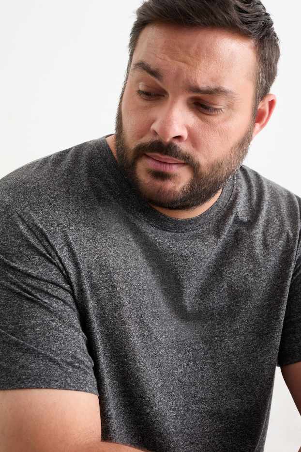 Herren - T-Shirt - schwarz-melange