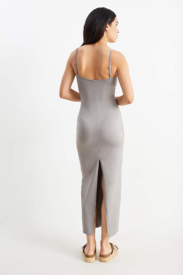 Femmes - Robe moulante - gris