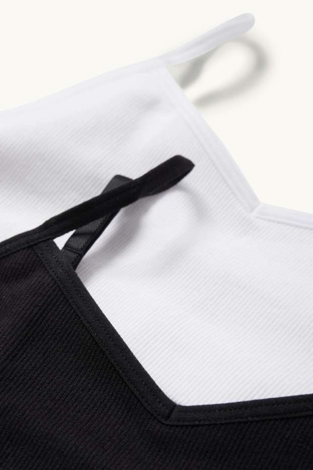 Kinderen: meisjes - Set van 2 - bustier - zwart