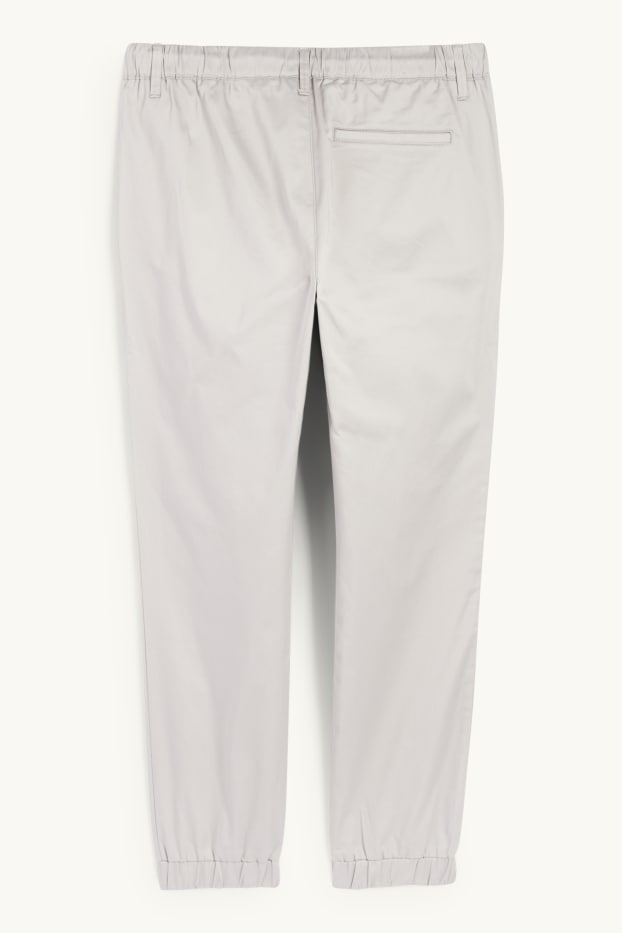Heren - Joggingbroek - tapered fit - grijs