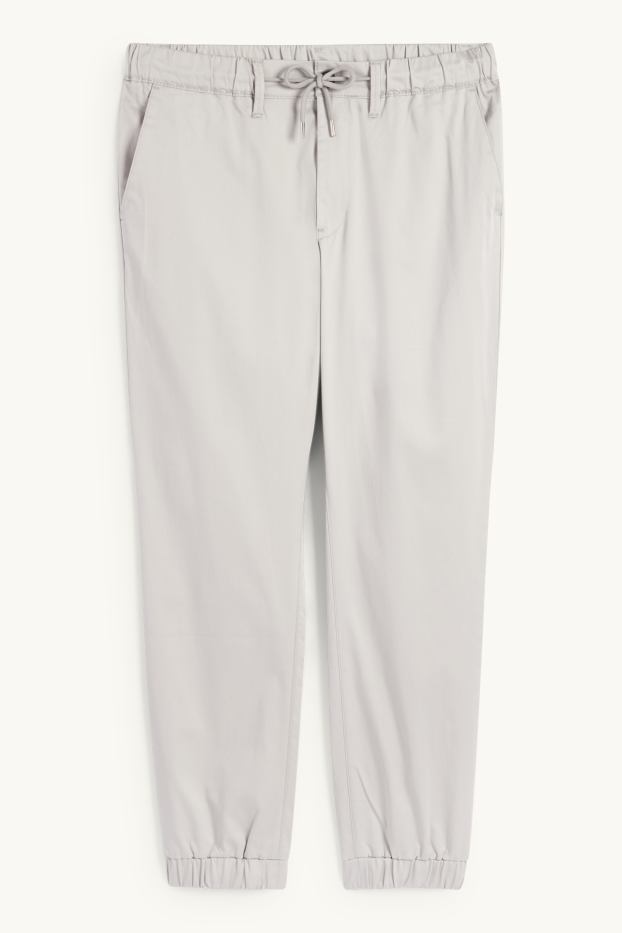 Heren - Joggingbroek - tapered fit - grijs