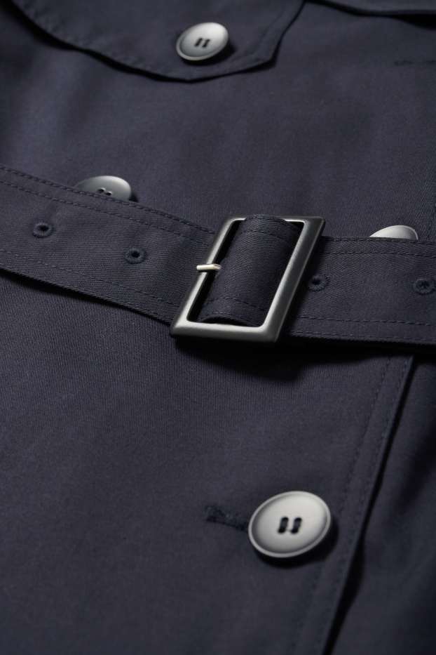 Dames - Trenchcoat - donkerblauw