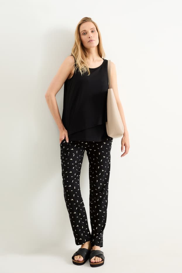 Donna - Pantaloni premaman - fantasia - nero