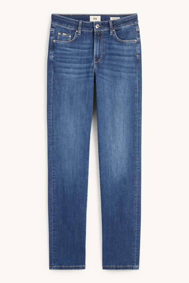 Femmes - Jean coupe droite - mid waist - LYCRA® - jean bleu