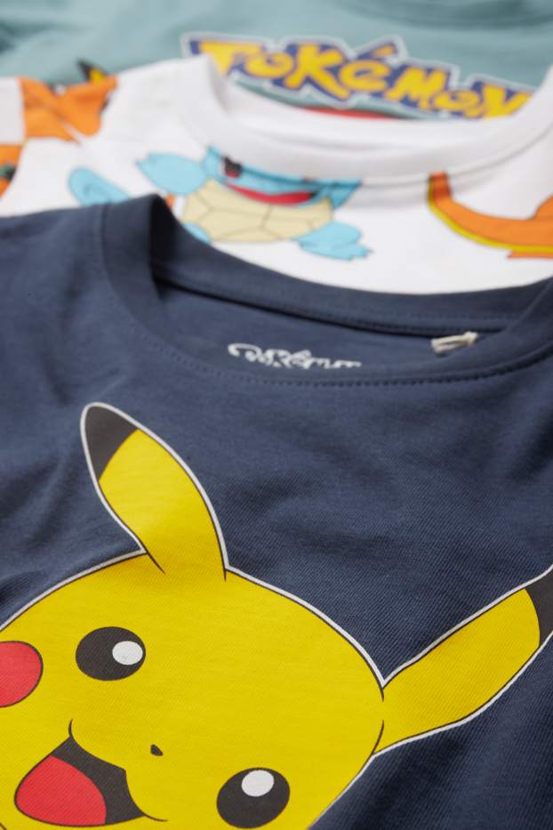 Copii - Băieți - Multipack 3 buc. - Pokémon - tricou cu mânecă lungă - albastru închis