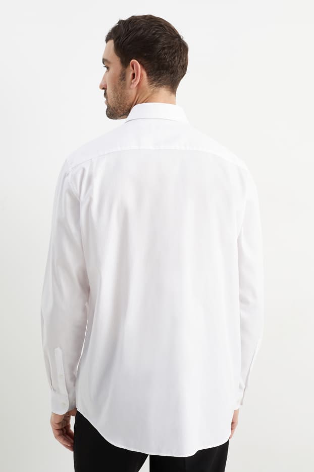 Men - Business shirt - regular fit - kent collar - easy-iron - white