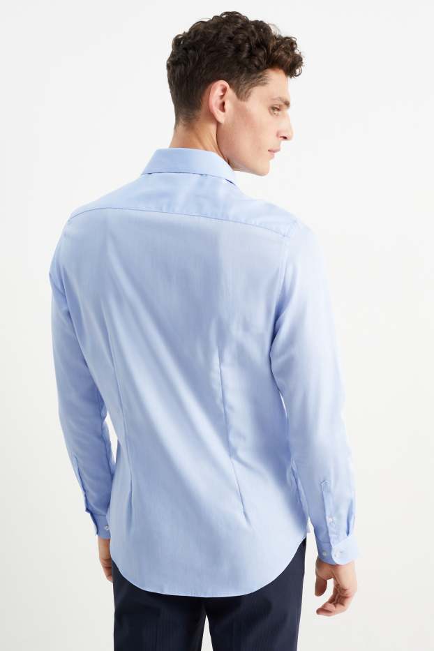 Uomo - Camicia business - slim fit - cutaway - facile da stirare - azzurro