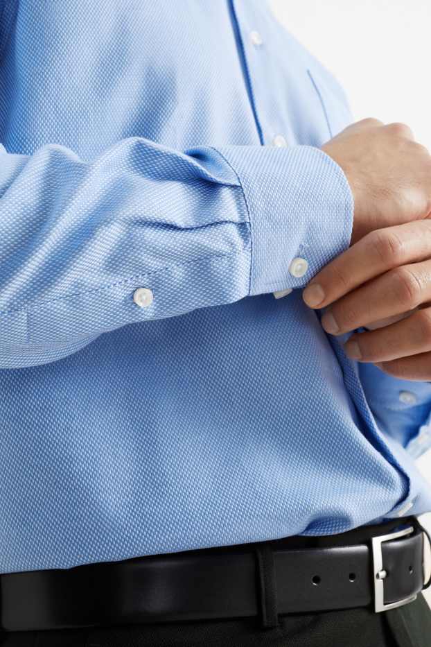 Pánské - Business košile - regular fit - cutaway - snadné žehlení - světle modrá