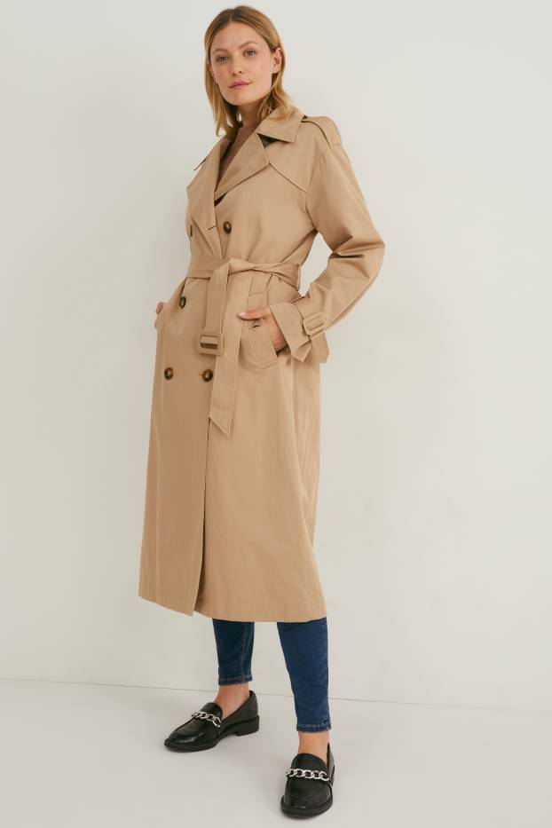 Mujer - Gabardina - topo