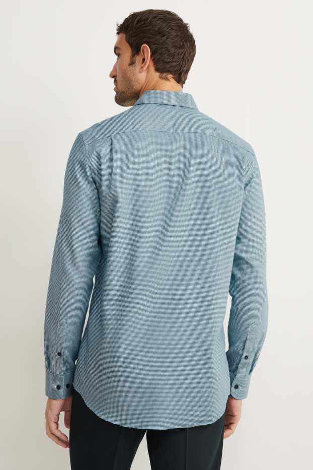 Men - Business shirt - regular fit - cutaway collar - easy-iron - green