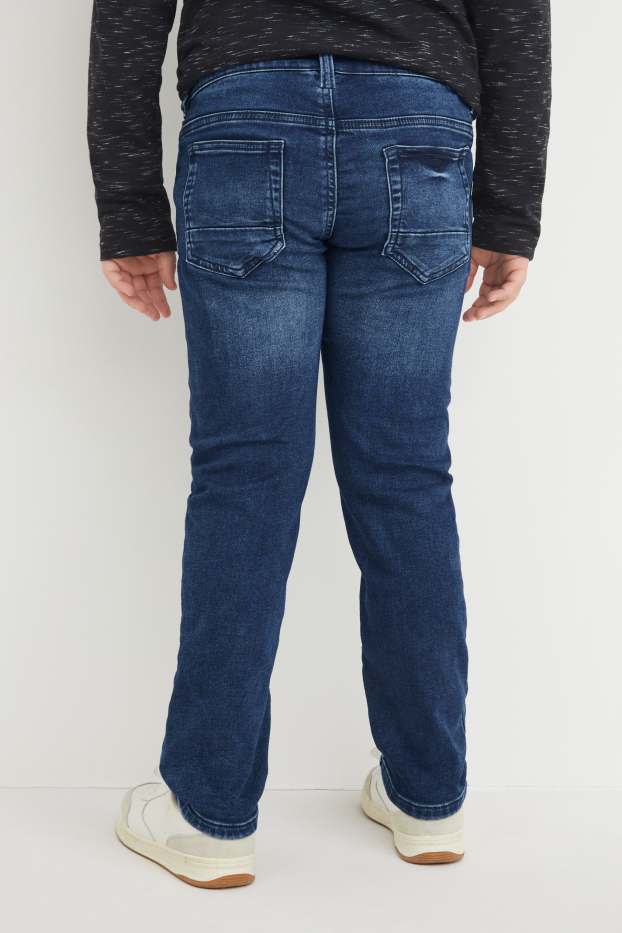 Děti - chlapci - Rozšířené velikosti - multipack 2 ks - slim jeans - jog denim - džíny - tmavošedé