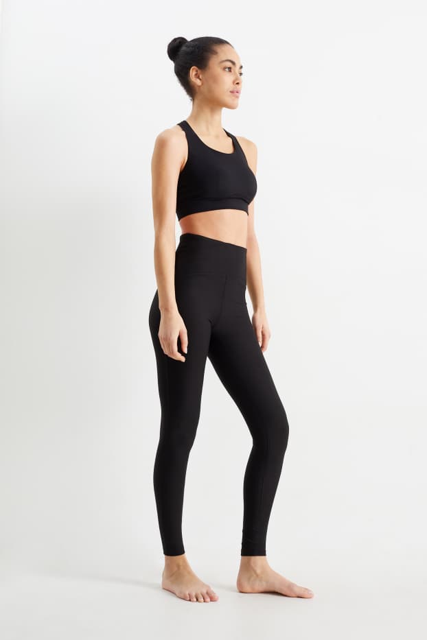 Damen - Funktions-Leggings - 4 Way Stretch - schwarz