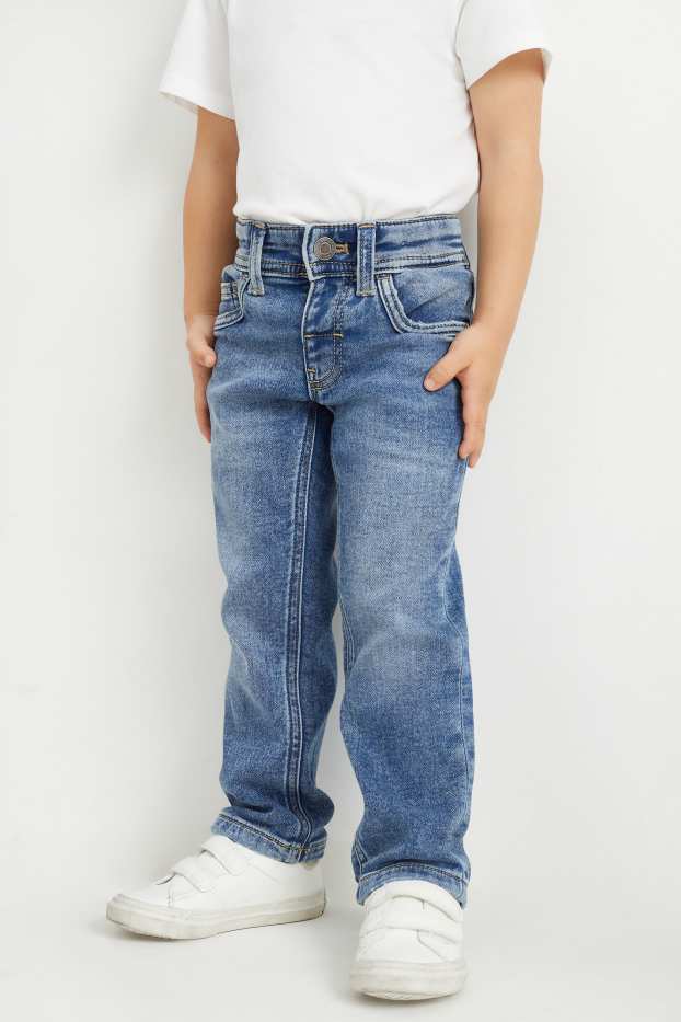 Kinder Jungen - Straight Jeans - jeansblau