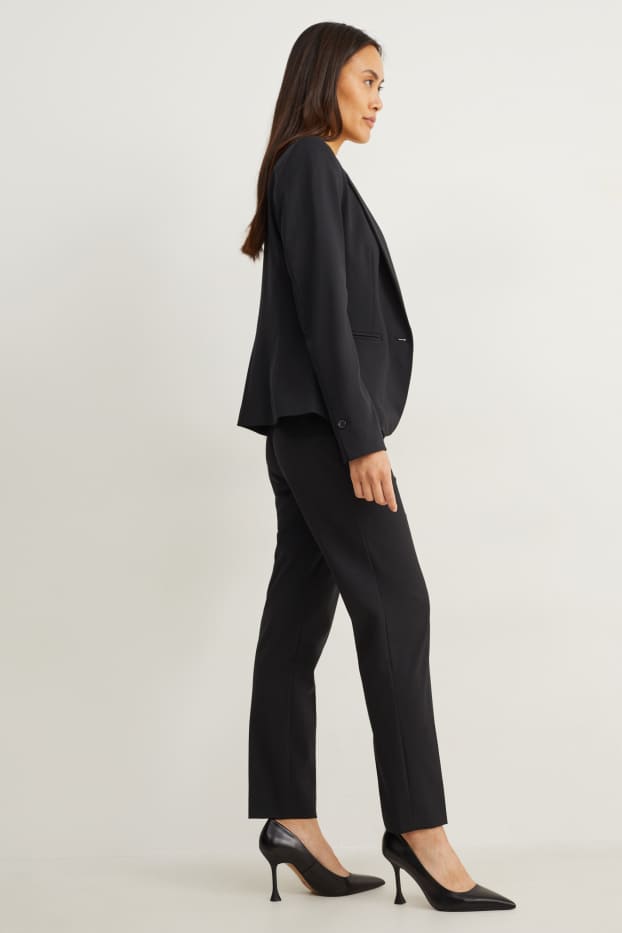 Dona - Pantalons formals - mid waist - slim fit - Mix & Match - negre