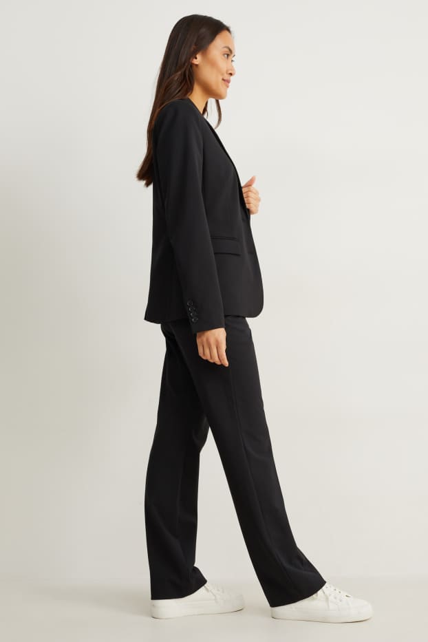 Dona - Pantalons formals - mid waist - slim fit - Mix & Match - negre