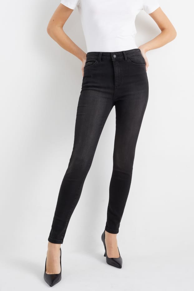Damen - Skinny Jeans - High Waist - LYCRA® - jeansgrau