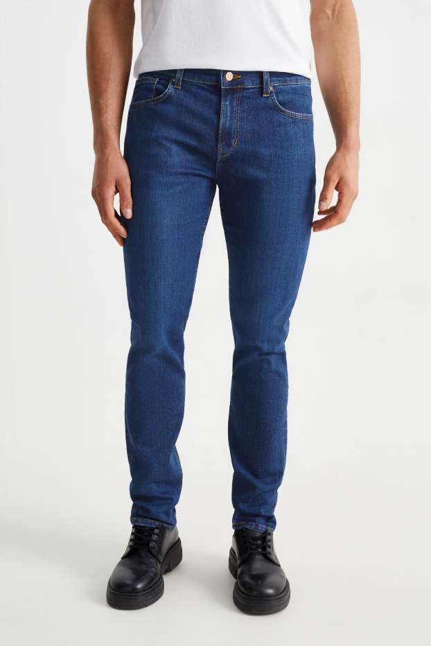 Pánské - Slim jeans - džíny - modré