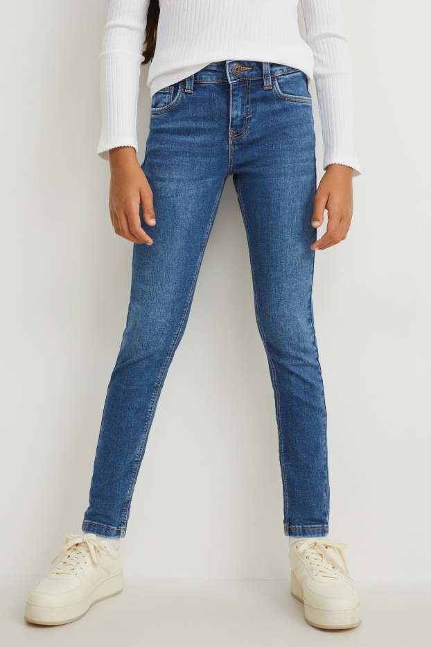 Children Girls - Skinny jeans - LYCRA® - blue denim