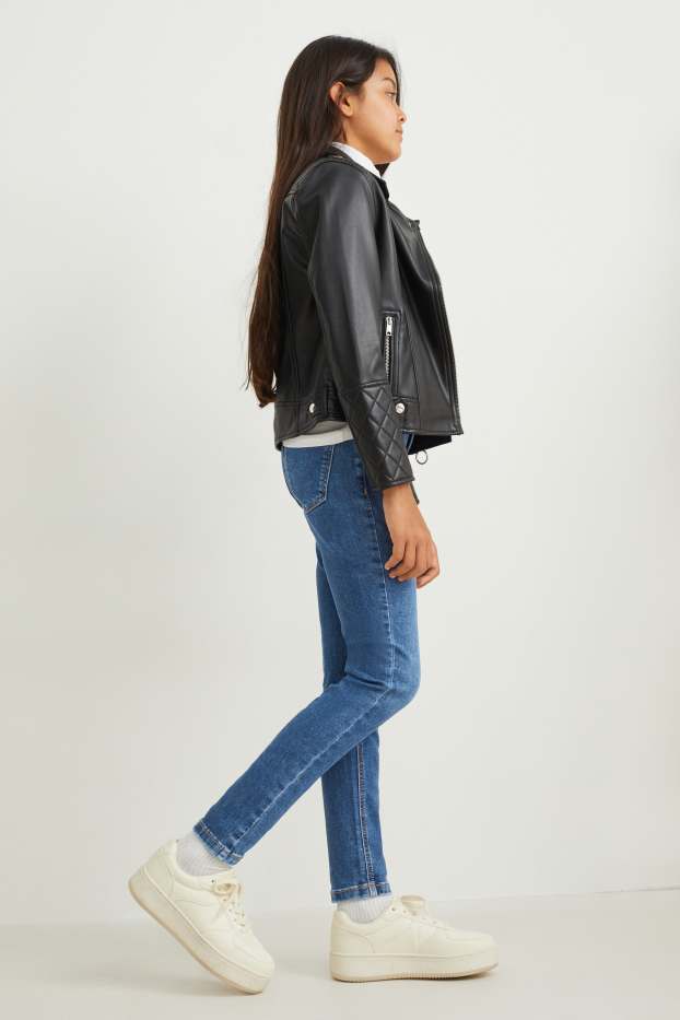 Children Girls - Skinny jeans - LYCRA® - blue denim