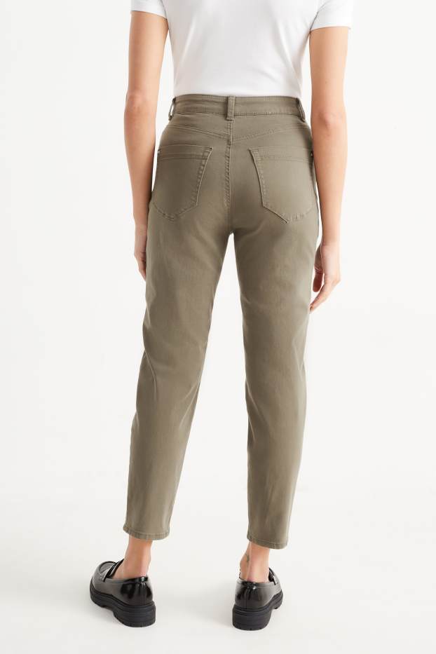 Women - Mom jeans - high waist - green