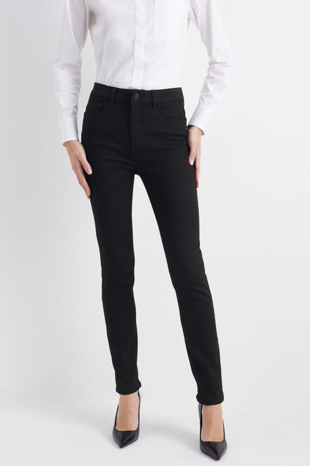 Dona - Straight jeans - high waist - negre