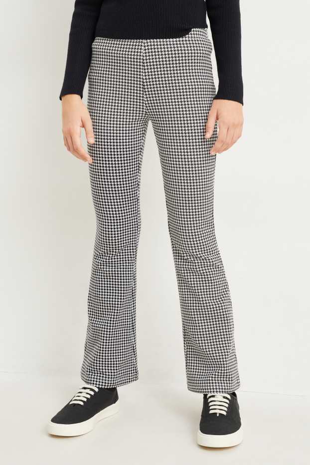 Bambine - Confezione da 2 - leggings termici - taglio svasato - nero