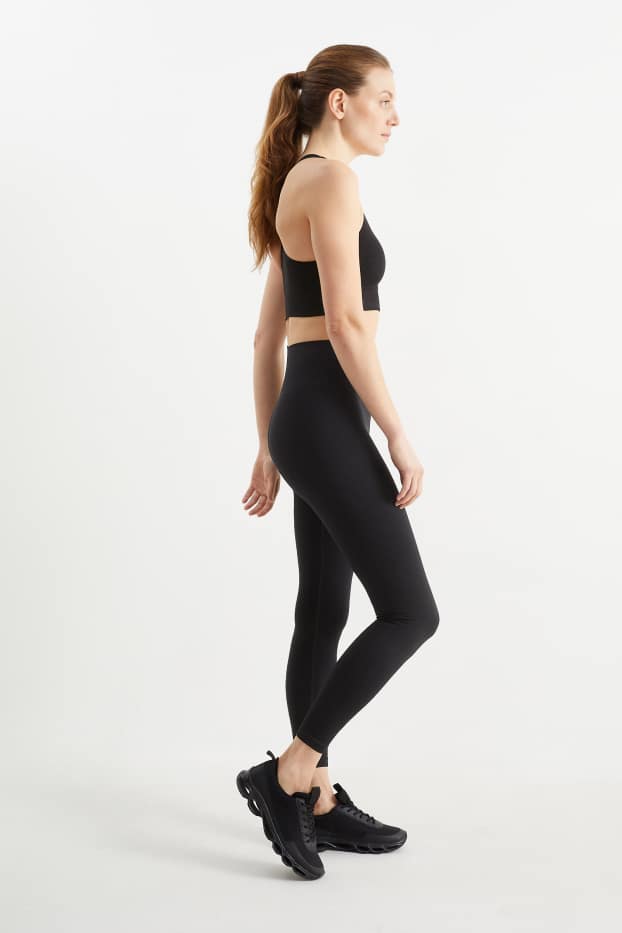 Dames - Legging - naadloos - LYCRA® - zwart