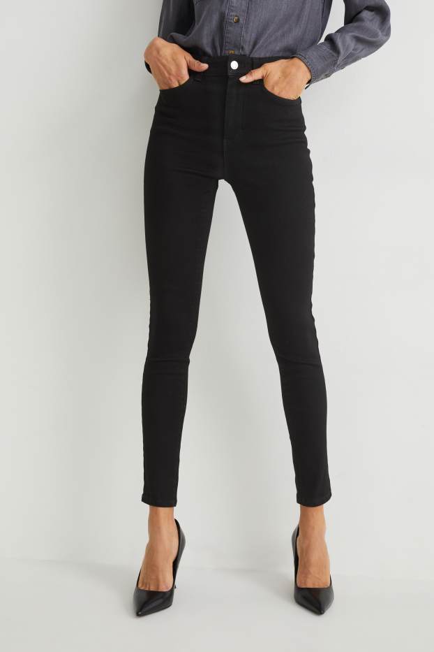 Donna - Jeggings - vita alta - nero