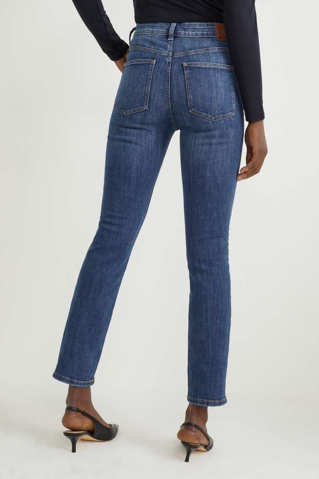 Damen - Slim Jeans - High Waist - jeansblau