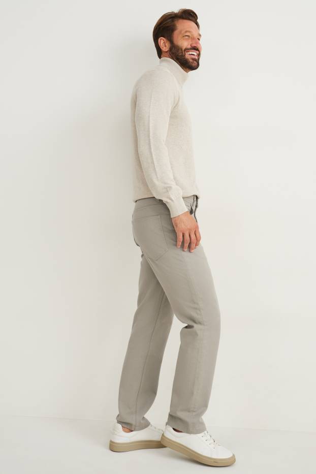 Herren - Hose - Regular Fit - hellgrau-melange