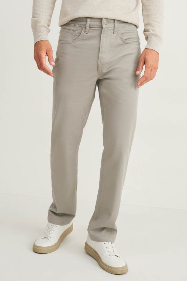 Herren - Hose - Regular Fit - hellgrau-melange