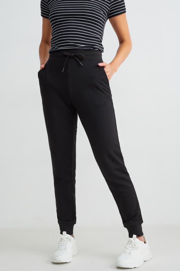 Dona - Pantalons de xandall bàsics - negre