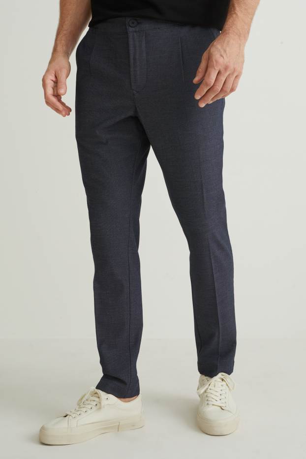 Heren - Chino - tapered fit - Flex - donkerblauw