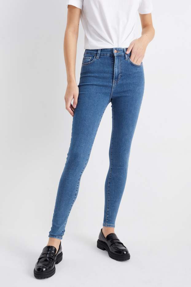 Donna - Jegging jeans - vita alta - jeans blu