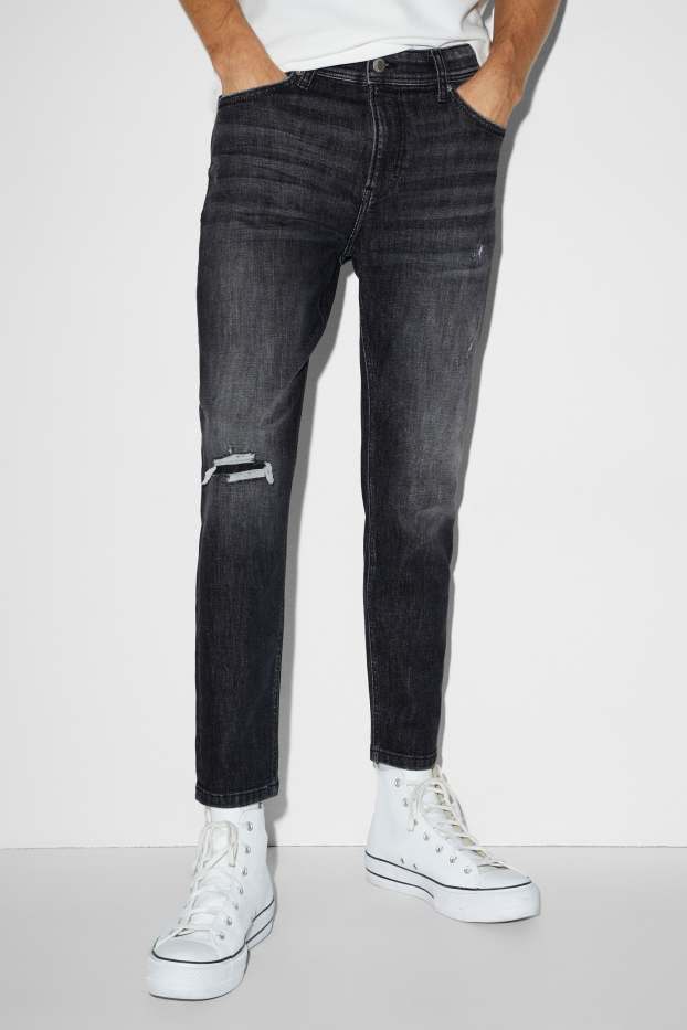 Hommes - Carrot jean - LYCRA® - jean gris foncé