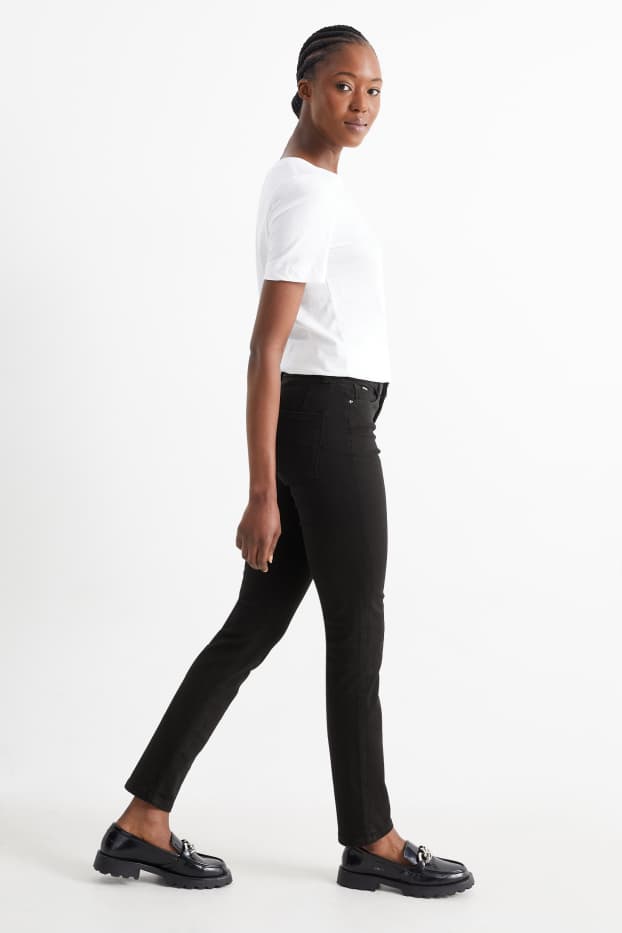 Femmes - Slim jean - mid waist - shaping jean - LYCRA® - noir