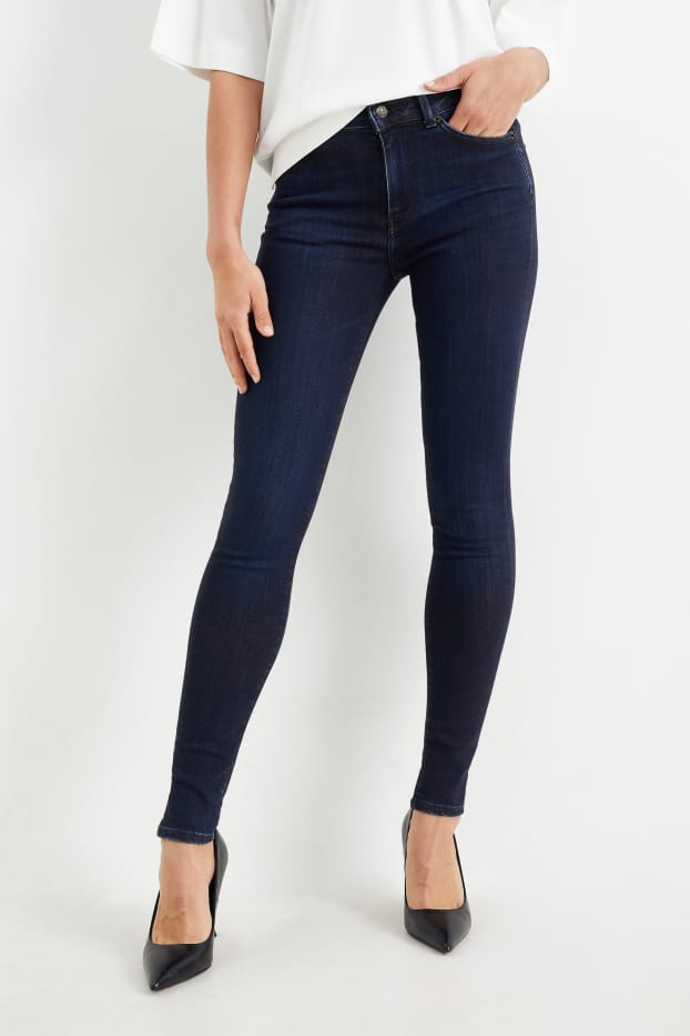 Dona - Premium Denim by C&A - straight jeans - mid waist- LYCRA® - texà blau fosc