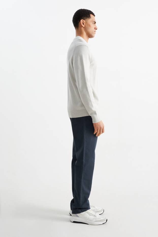 Heren - Broek - regular fit - donkergrijs