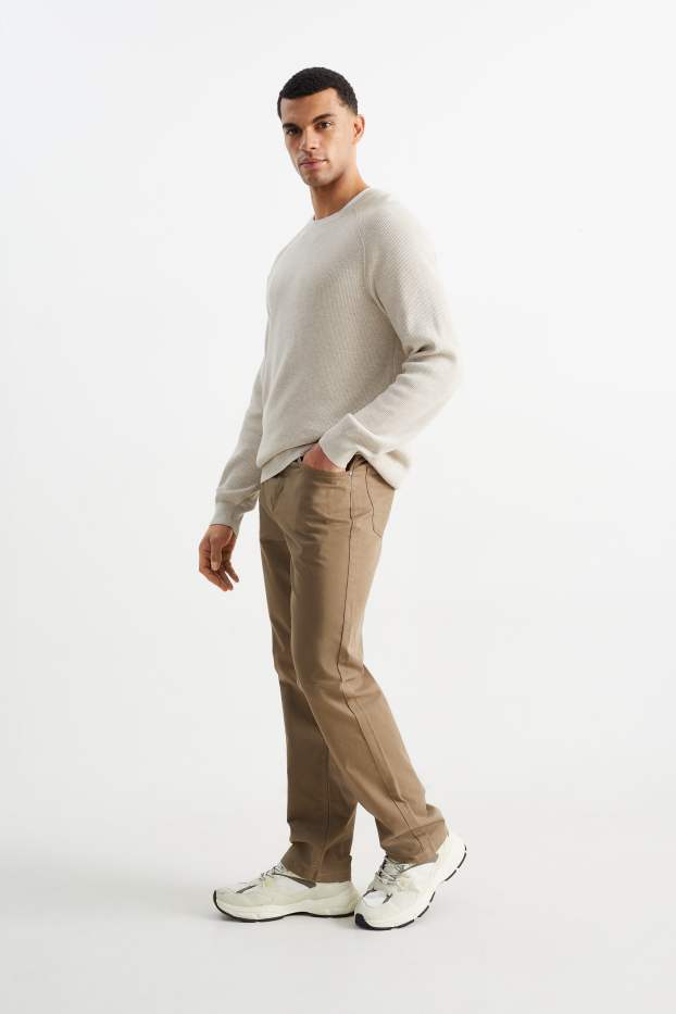 Men - Trousers - regular fit - light brown