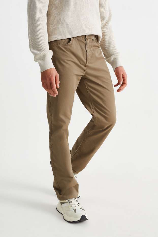 Men - Trousers - regular fit - light brown