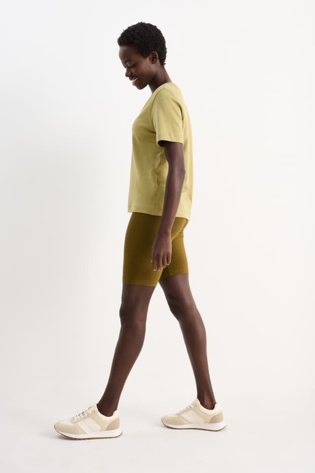 Femmes - Lot de 2 - short cycliste basique - vert