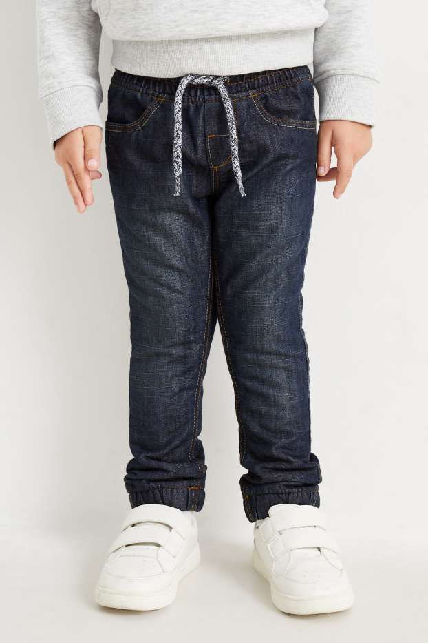 Children Boys - Slim jeans - thermal jeans - denim-dark blue