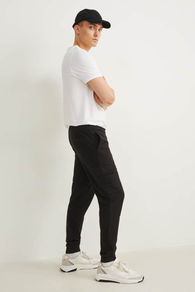 Herren - Cargo-Jogginghose - schwarz