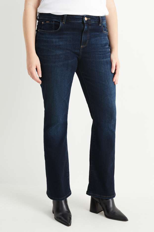 Femei - Bootcut jeans - talie medie - LYCRA® - denim-albastru