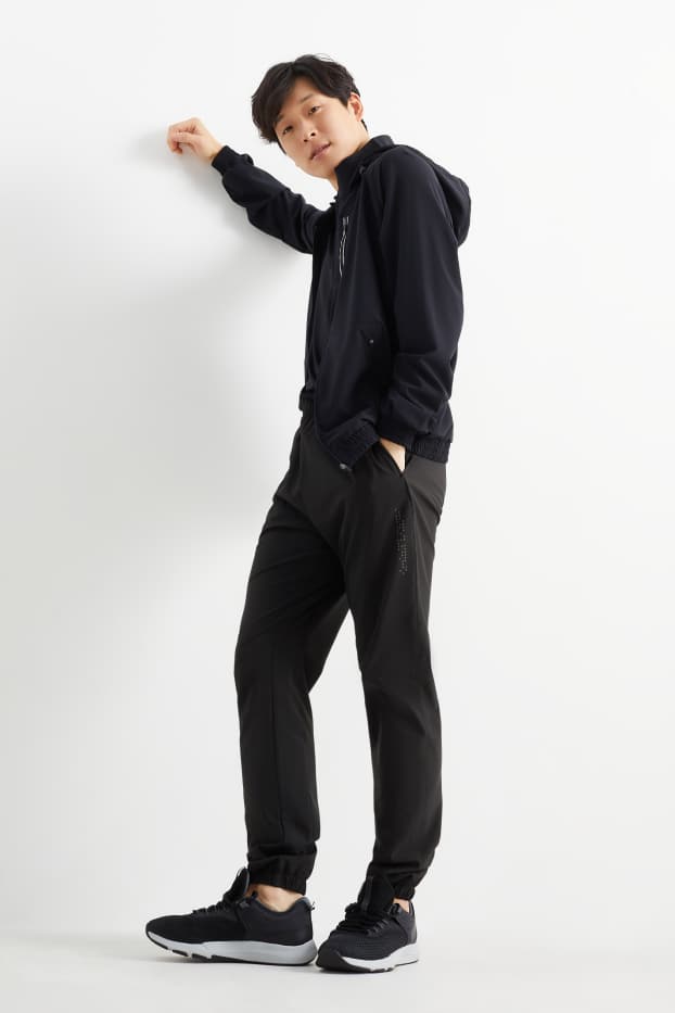 Hommes - Pantalon de sport - 4 Way Stretch - Flex - noir