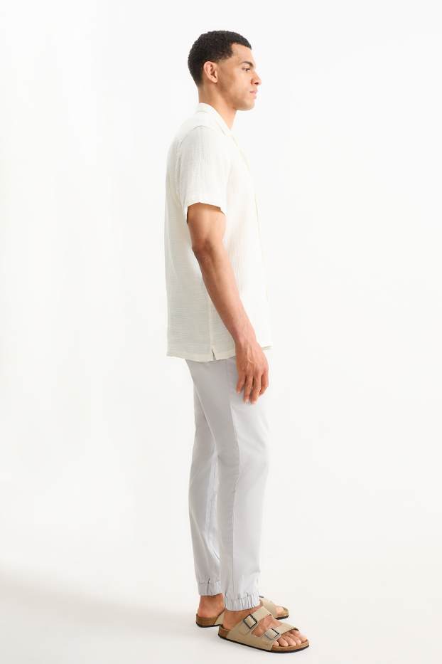 Heren - Joggingbroek - tapered fit - grijs